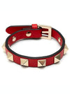 Rockstud Bracelet Red - VALENTINO - BALAAN.