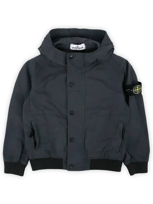 Wappen Patch Zip-Up Hoodie Dark Grey - STONE ISLAND - BALAAN 4