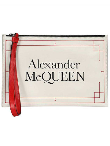 Signature Logo Clutch Bag Ivory - ALEXANDER MCQUEEN - BALAAN 1