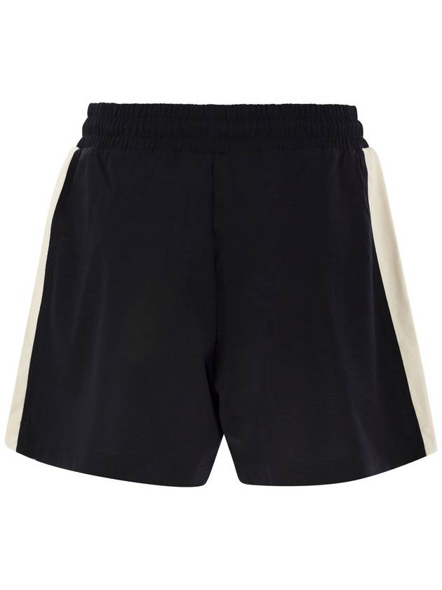 Logo Patch Cotton Jersey Shorts Navy - MONCLER - BALAAN 3