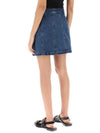 Women's Poppy Front Button Denim A-Line Skirt Blue - A.P.C. - BALAAN 4