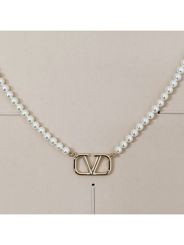 Garavani Pearls Necklace Gold - VALENTINO - BALAAN 6