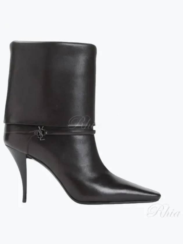 Niki Leather Ankle Boots Eagle Brown - SAINT LAURENT - BALAAN 2