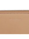 Zip-up Around Leather Card Wallet Beige Brown - JIL SANDER - BALAAN 7