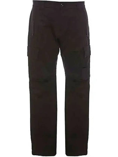 Men's Metropolis Stretch Satin Cargo Straight Pants Black - CP COMPANY - BALAAN 2