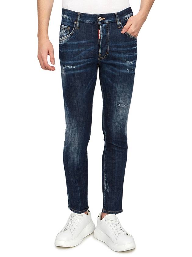 Dark Easy Wash Skater Jeans Blue - DSQUARED2 - BALAAN 6