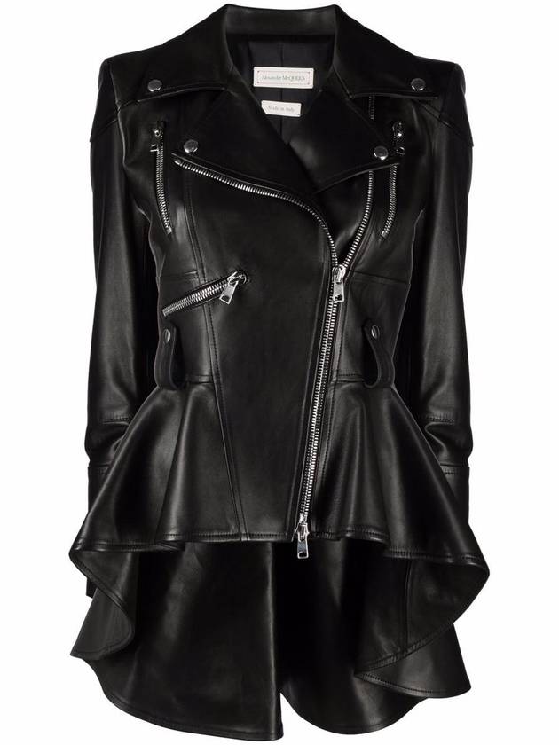 Women's Flare Biker Jacket Black - ALEXANDER MCQUEEN - BALAAN 2