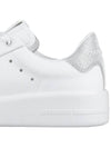 Purestar White Silver Glitter Heel Tab Sneakers - GOLDEN GOOSE - BALAAN 7