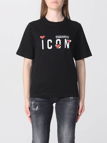 T-shirt Icon Dsquared2 in cotone - DSQUARED2 - BALAAN 1