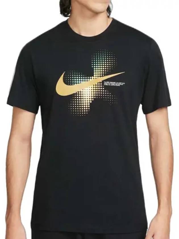 Men's Sportswear 6MO Swoosh Short Sleeve T-Shirt Black - NIKE - BALAAN 2