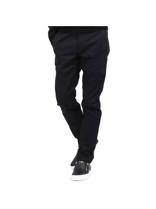 Men's Biker Cotton Straight Pants Black - LANVIN - BALAAN 1