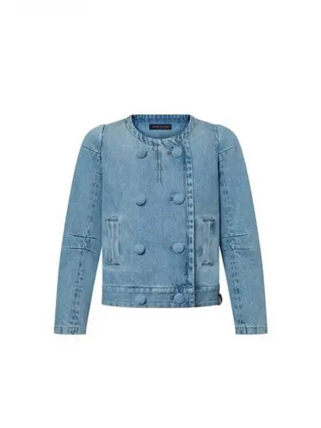 Double breasted denim jacket 1AFPBO - LOUIS VUITTON - BALAAN 1