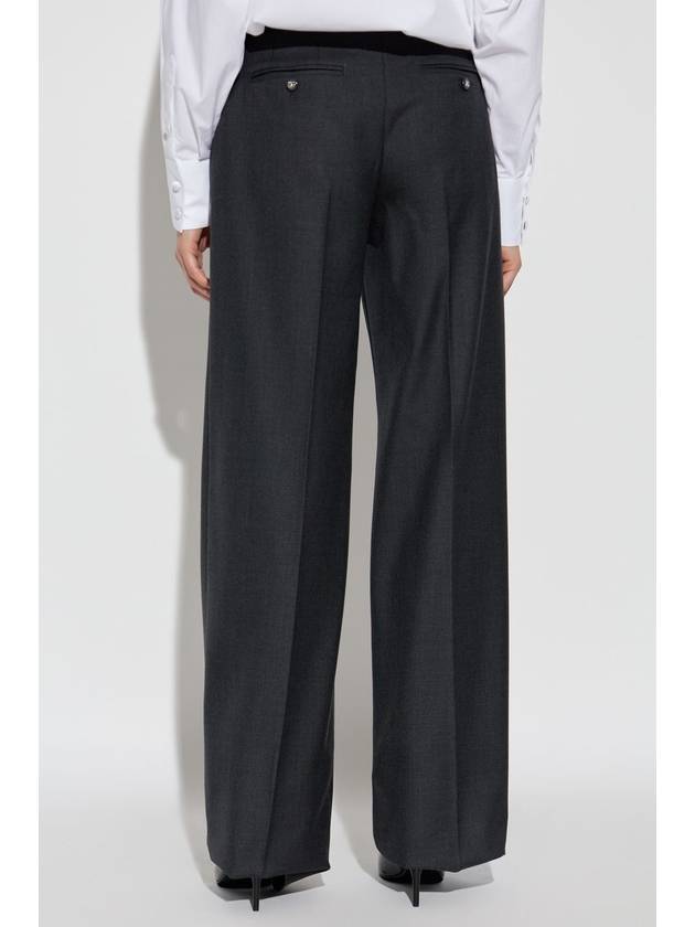 Dolce & Gabbana Wool Trousers With Creases, Women's, Grey - DOLCE&GABBANA - BALAAN 4