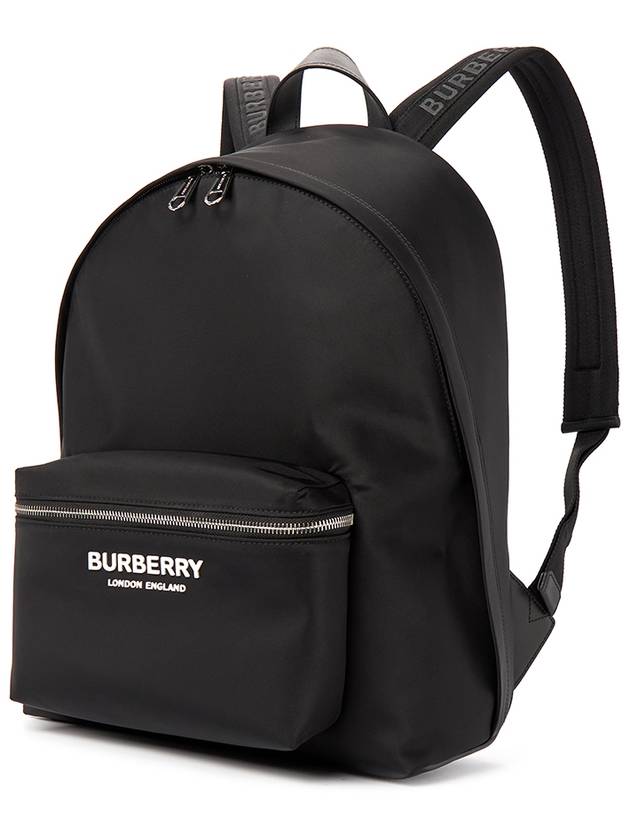 Logo Print Nylon Backpack Black - BURBERRY - BALAAN 3