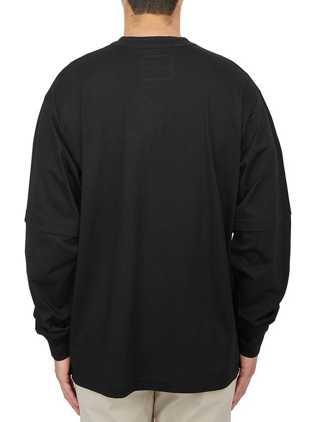 Pocket Detail Cotton Sweatshirt Black - SACAI - BALAAN 6