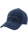 Embroidered Logo Cotton Ball Cap Blue - BRUNELLO CUCINELLI - BALAAN 4