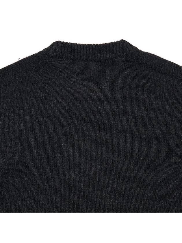 Crew Neck Knit Top Charcoal - STONE ISLAND - BALAAN 8