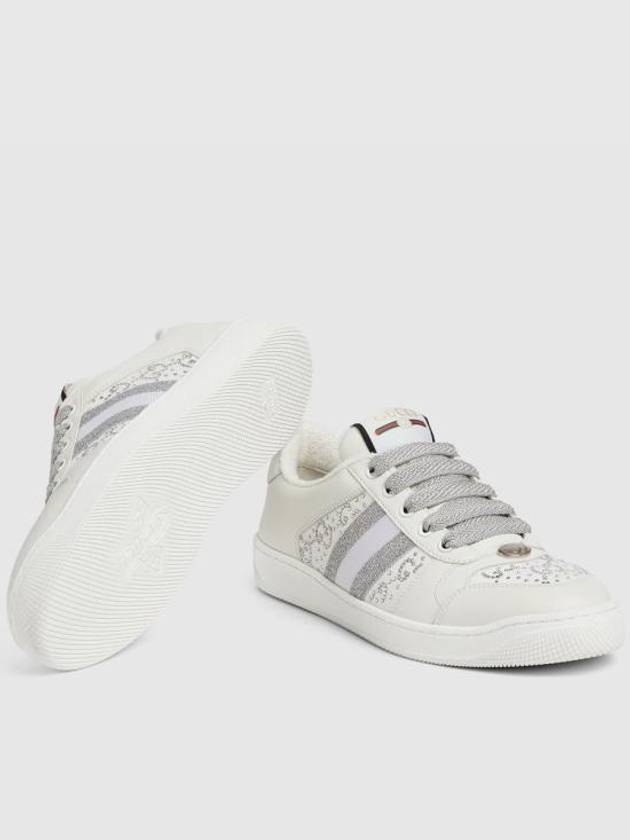 Screener Leather Low Top Sneakers Light Grey - GUCCI - BALAAN 5