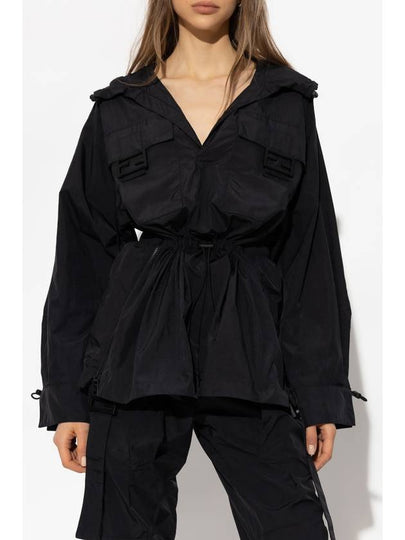 Women's Nylon Anorak Blouson Jacket Black - FENDI - BALAAN 2