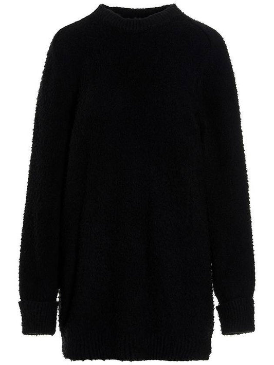 Women's Fur Effect Knit Top Black - MAISON MARGIELA - BALAAN 1