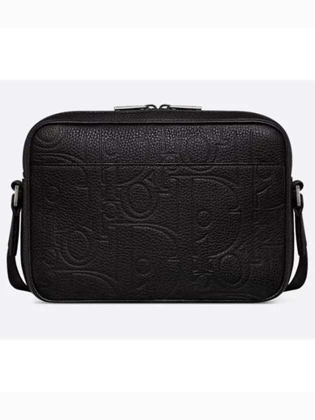 Rider 2.0 Zipped Grained Kapskin Messenger Bag Black - DIOR - BALAAN 3