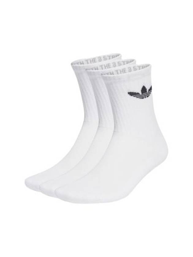 Trefoil Cushion Crew Socks 3 Pack White - ADIDAS - BALAAN 2