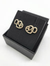 stud earrings metal strass gold crystal - CHANEL - BALAAN 4