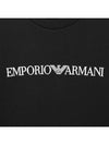 Logo Print Sweatshirt Black - EMPORIO ARMANI - BALAAN 5