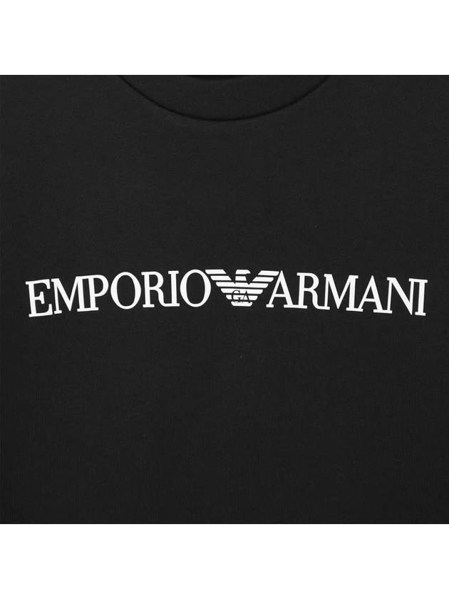 Logo Print Sweatshirt Black - EMPORIO ARMANI - BALAAN 5