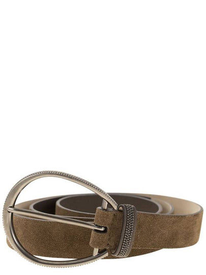 Oval Buckle Leather Belt Cigar - BRUNELLO CUCINELLI - BALAAN 2