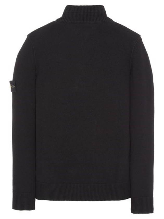 Wappen Patch Button Knit Top Black - STONE ISLAND - BALAAN 4