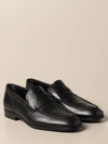 Men's Small Logo Leather Penny Loafer Black - TOD'S - BALAAN 4