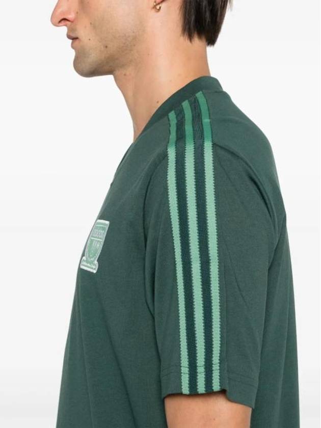 Graphic 3 Stripe Logo Short Sleeve T Shirt Green - ADIDAS - BALAAN 4