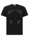 Skull Logo Print Short Sleeve T-Shirt Black - ALEXANDER MCQUEEN - BALAAN 1