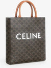 Small Vertical Triomphe Canvas and Calfskin Cabas Tote Bag Tan - CELINE - BALAAN 3