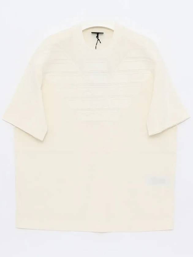 Heavy Jersey Logo Short Sleeve T-Shirt White - EMPORIO ARMANI - BALAAN 4