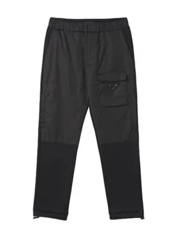 Pocket Triangle Logo Pants Black - PRADA - BALAAN 1