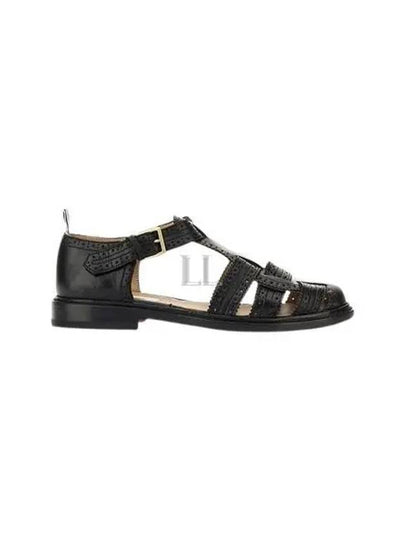 Brogued Fisherman Sandals Black - THOM BROWNE - BALAAN 2