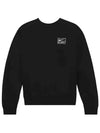 Washed Fleece Crew Neck Sweatshirt Black - NIKE - BALAAN 1