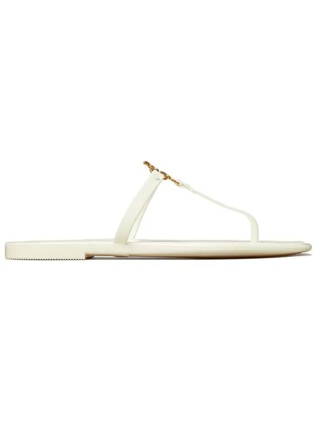 Roxanne Jelly Logo Flip Flops White - TORY BURCH - BALAAN 3