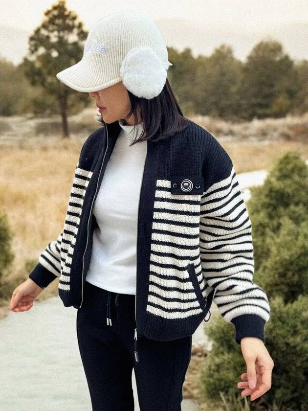 Duck down balance knit jumper BLACK - MONBIRDIE GOLF - BALAAN 2