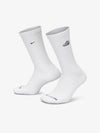 Everyday Plus Crew Socks 1 Color White Black FZ3076 100 - NIKE - BALAAN 2