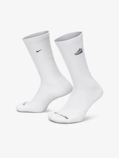 Everyday Plus Crew Socks 1 Pair White - NIKE - BALAAN 2