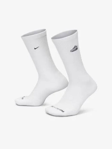 Everyday Plus Crew Socks 1 Pair White - NIKE - BALAAN 1