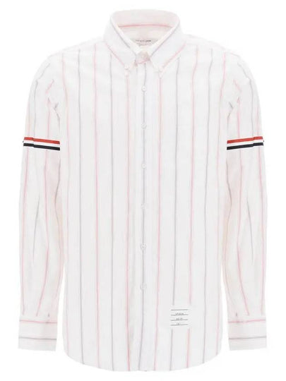 Oxford Armband Stripe Long Sleeve Shirt - THOM BROWNE - BALAAN 2