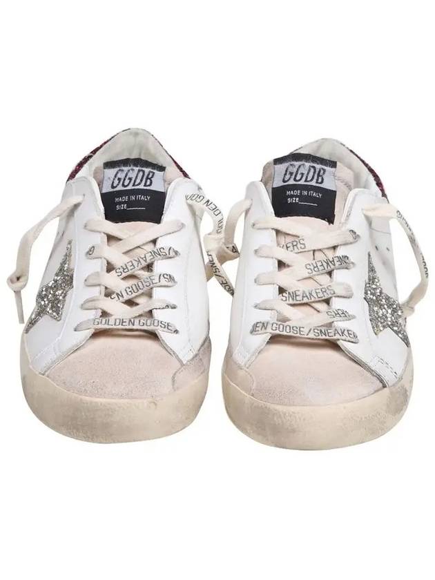 Superstar Glitter Tab Low Top Sneakers White - GOLDEN GOOSE - BALAAN 4