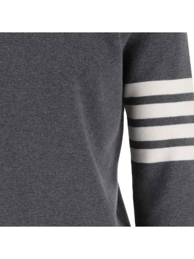 4 Bar Armband Milano Stitch Knit Top Mid Grey - THOM BROWNE - BALAAN 5