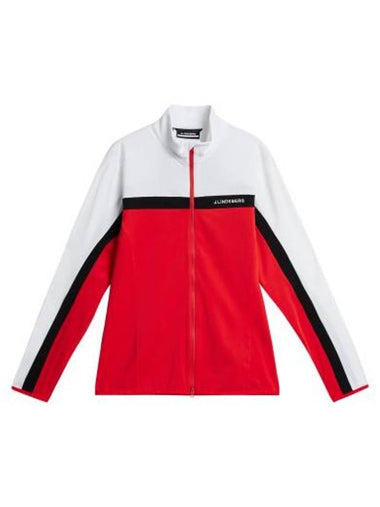 Jarvis Mid Layer Zip-Up Jacket Fire Red - J.LINDEBERG - BALAAN 1