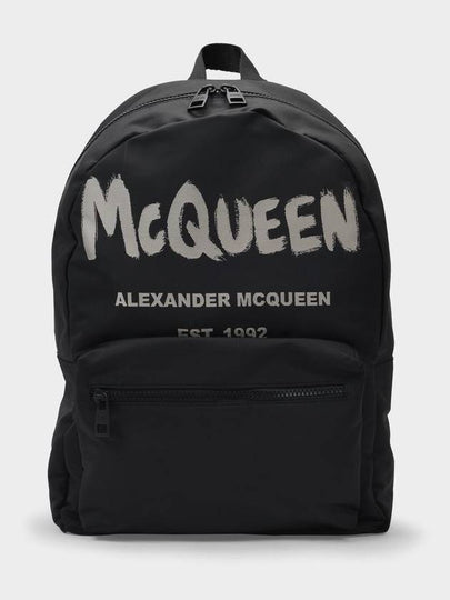 Graffiti Metropolitan Backpack Black - ALEXANDER MCQUEEN - BALAAN 2