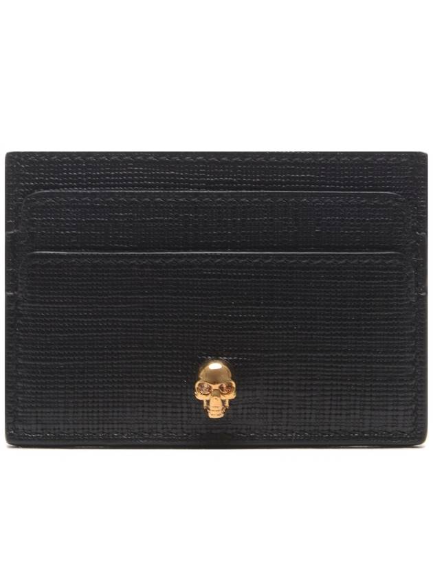 Gold Skull Card Wallet Black - ALEXANDER MCQUEEN - BALAAN 2